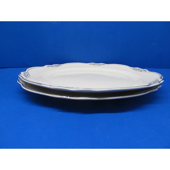 Homer Laughlin Virginia Rose Patrician F44 N8 Luncheon Plates Set Of 2 Plates GC - Picture 7 of 16